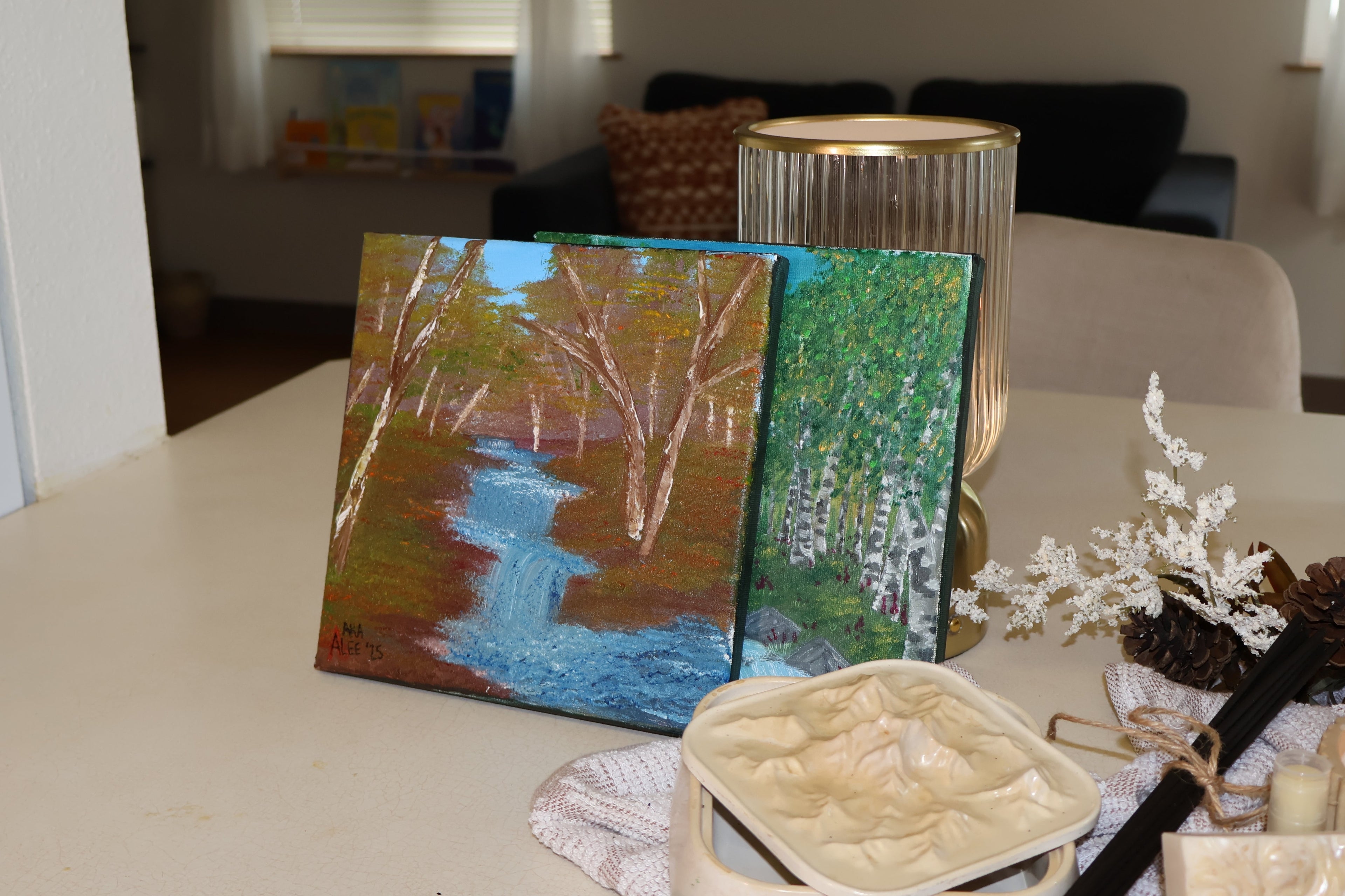 Through the Birch Trees | Framed Oil Painting