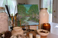 Fireweed by the River | Framed Oil Painting